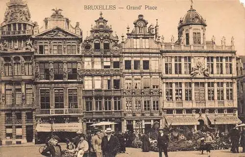 L258 Belgien BRUXELLES - Grand' Place Vintage Postkarte