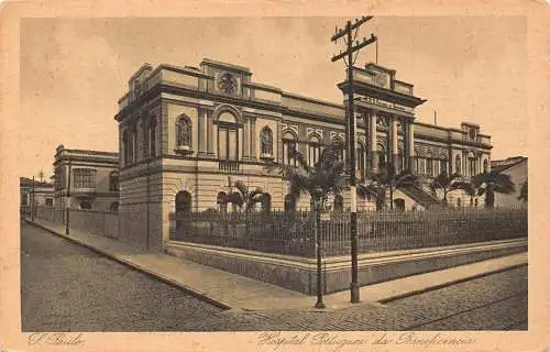 L251 Brasilien S. Paulo Krankenhaus Portuguox da Preneficencia Vintage Postkarte