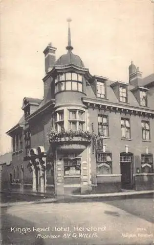 A980 England Hereford King's Head Hotel Vintage Postkarte