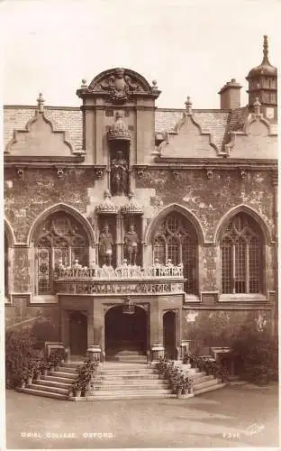 A980 England Oxford Oriel College RPPC Vintage Postkarte