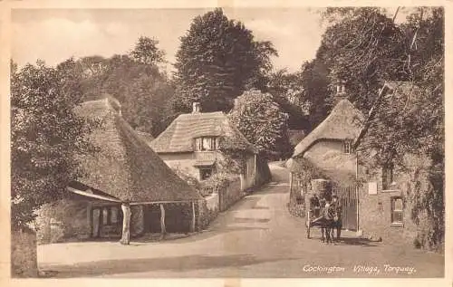 A982 England Torquay Cockington Village Vintage Postkarte