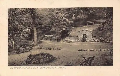 L022 Deutschland 1929 Radium Quelle Bei Stecklenberg Am harz Vintage Postkarte
