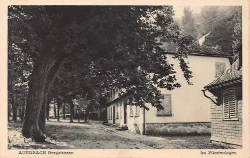 A165 Deutschland 1921 Auerbach Bergstraße Straße Fürstenlager Häuser Postkarte