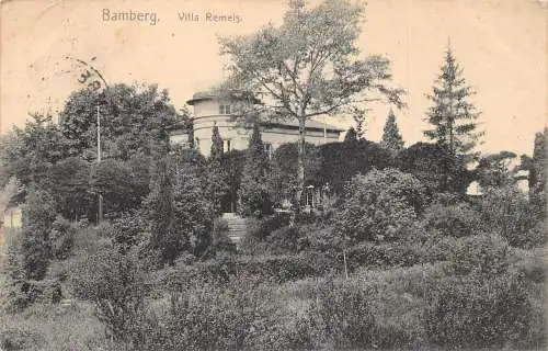 A165 Deutschland 1908 Bamberg Villa Remeis Vintage Postkarte