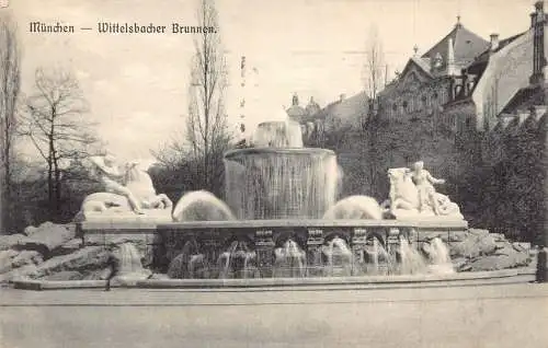 A165 Deutschland 1910 München München Wittelsbacher Brunnen Postkarte