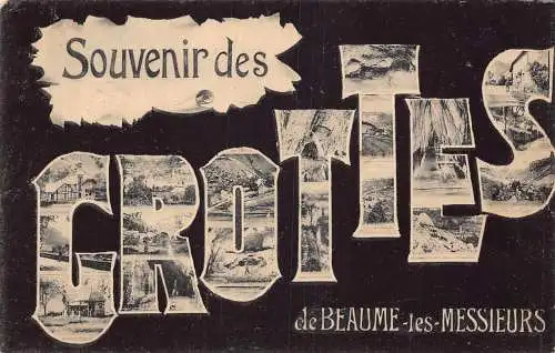 A986 Frankreich 1906 Souvenir des Grottes Baume-les-Messieurs Großbrief Postkarte