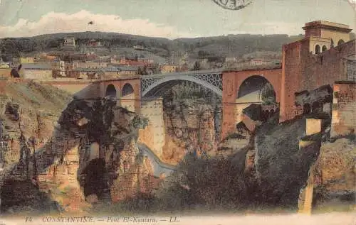 A986 Frankreich 1910 Constantine Pont El Kantara Brücke Vintage Postkarte