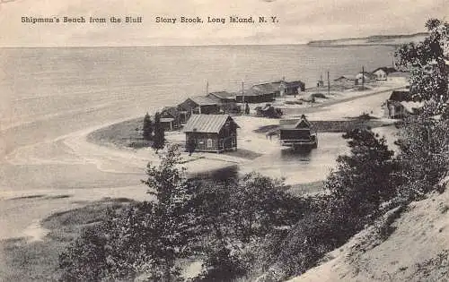 A988 US New York Shipman's Beach vom Bluff Stony Brook Long Island Postkarte