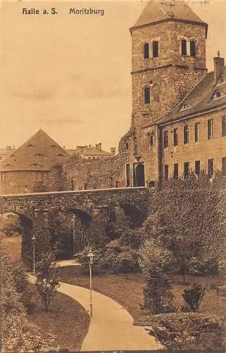 A162 Deutschland 1912 Halle a S Moritzburg Schloss Vogelge Vintage Postkarte