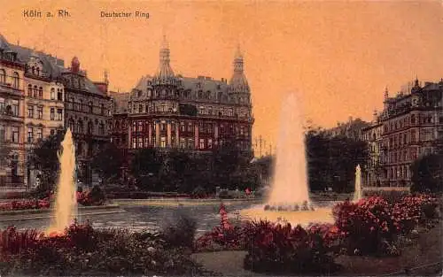 A163 Deutschland 1909 Köln Köln a Rh Deutscher Ringbrunnen Postkarte