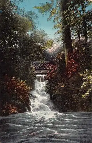 A162 Deutschland 1913 Ostseebad Luftkurort Oliva Wasserfall Vintage Postkarte