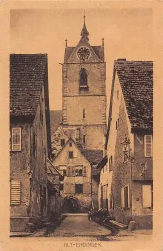 A162 Deutschland 1925 Alt-Endingen Alte Häuser Vintage Postkarte