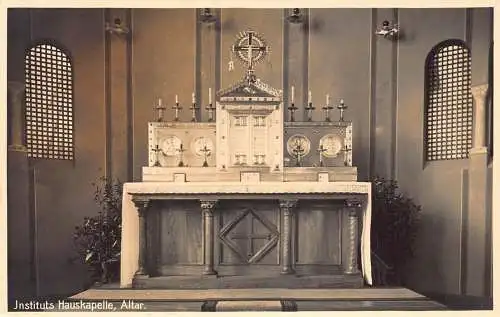 A143 Deutschland Institute Hauskapelle Kapelle Altar Heiligtum Vintage Postkarte