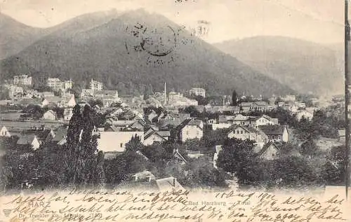 A142 Deutschland 1902 Harz Bad Harzburg Gesamtansicht Vintage Postkarte