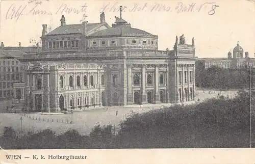 A142 Österreich 1915 1. Weltkrieg Feldpost Wien Hofburgtheater Theater Vintage Postkarte