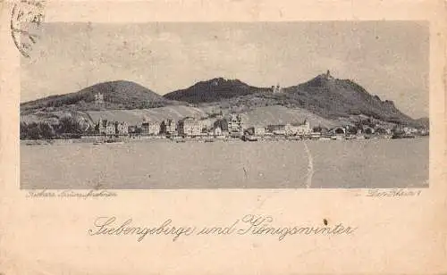 A140 Deutschland 1922 Siebengebirge Und Königswinter Flussansicht Vintage Postkarte