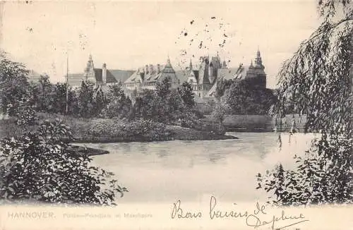 A140 Deutschland 1905 Hannover Polizei Paradisium im Maaschpark Teich Postkarte