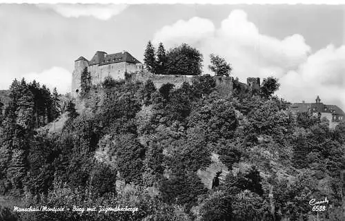 A139 Deutschland Monschau / Montjoie Romantisches Burgruine Staetchen RPPC Postkarte