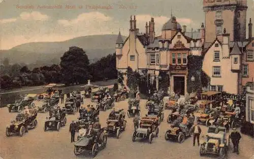 L101 Scottish Automobile Meet at Philiphaugh 1907 Autos Postkarte