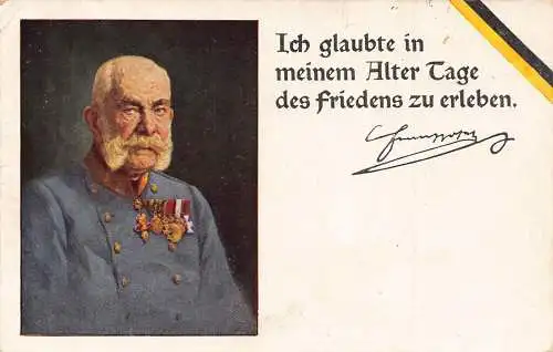 L039 Österreich 1916 Kaiser Franz Josef Königshaus Feld Postkarte