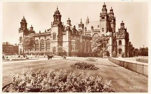 L233 Scotland Art Gallery Glasgow RPPC Vintage Postkarte