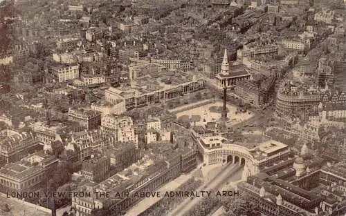 L234 England London Luftaufnahme über Admiralitätsbogen Vintage Postkarte
