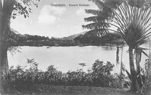 L254 Singapur Keppel Hafen Postkarte