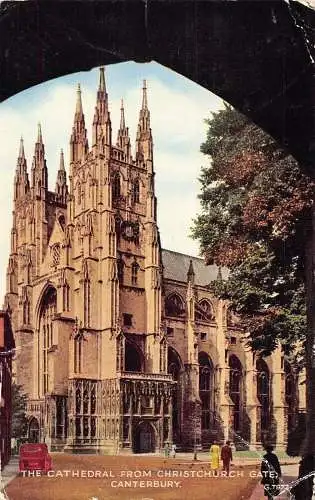 L236 England Kathedrale von Christchurch ate, Canterbury Vintage Postkarte