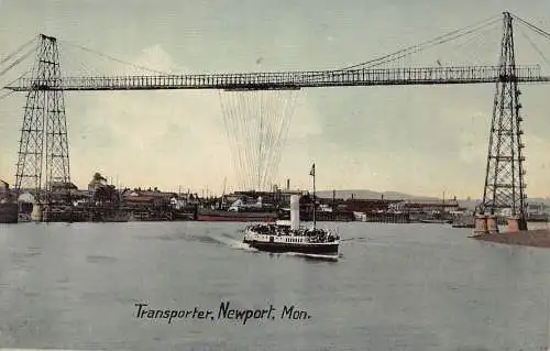 L235 Wales Transporter Newport Mo Bridge Steamboat Vintage Postkarte