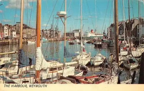 L236 England 1976 Weymouth The Harbour Boats Schiffe Vintage Postkarte