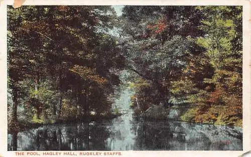 L236 England Der Pool Hagley Hall Rugeley Staffs Postkarte