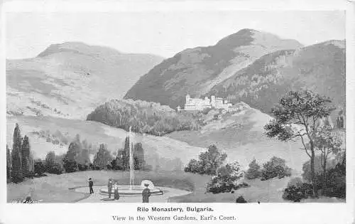 L103 Bulgarien Rila Kloster Vintage Postkarte