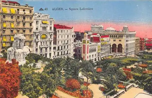 A977 Algerien Algier Square Laferriere Vintage Postkarte