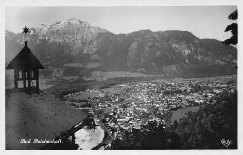 L156 Germany Bad Reichenhall. Panorama, Kirche Vintage Postkarte