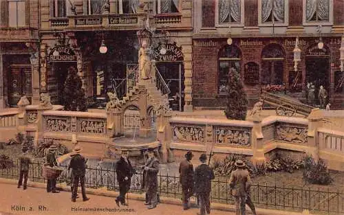 A138 Deutschland Köln a Rh Heinzelmaennchenbrunnen Brunnen Vintage Postkarte