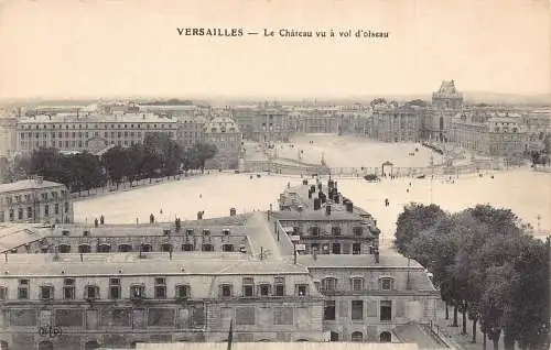 C065 Frankreich Versailles Le Chateau vu a vol d'oiseau Vintage Postkarte