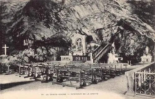 C065 Frankreich La Sainte Baume interieur de la Grotte Vintage Postkarte