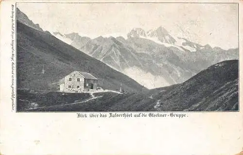 A139 Deutschland Kalserthoerl Glockner Gruppe Hütte Berg Vintage Postkarte