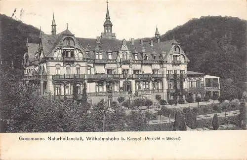 A139 Deutschland 1910 Gossmanns Naturheianstalt Wilhelmshöhe Bei Kassel Postkarte