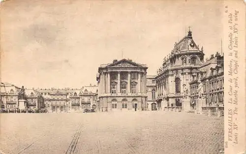 C065 Frankreich Versailles Te Marmorhof, Kapelle und Louis XV Flügel Vintage Postkarte