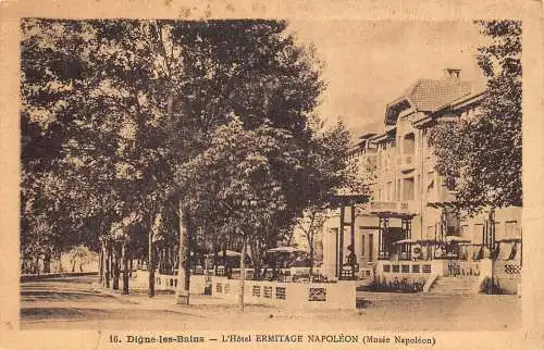 C065 Frankreich Digne les Bains L'Hotel Ermitage Napoleon 1939 Vintage Postkarte