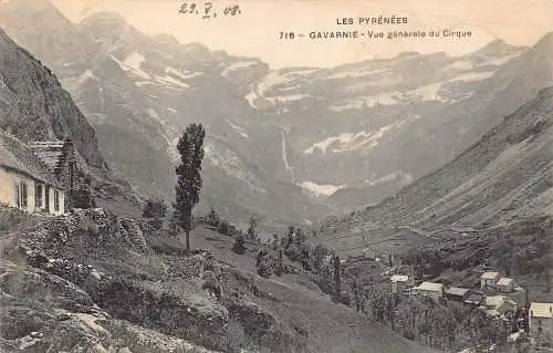 C067 Frankreich Gavarnie vue generale du Cirque 1908 alte Postkarte