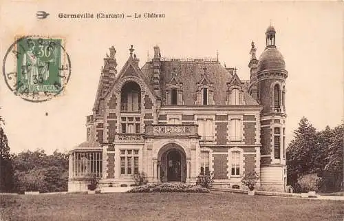 C067 Frankreich Germeville Le Chateau 1933 Vintage Postkarte