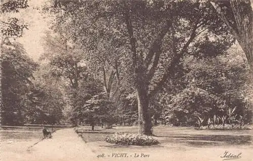 C067 Frankreich Vichy Le Parc Vintage Postkarte