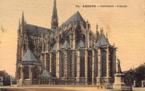 C067 Frankreich Amiens Kathedrale L'Abside Vintage Postkarte