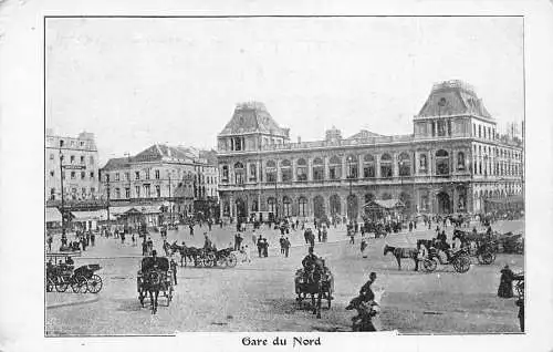 C068 Frankreich Paris Gare du Nord Vintage Postkarte