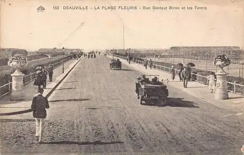 C068 Frankreich Deauville la Plage Fleurie Vintage Postkarte