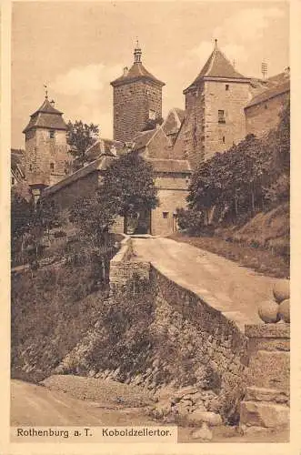 A136 Deutschland Rothenburg a T Koboldzellertor Türme Vintage Postkarte