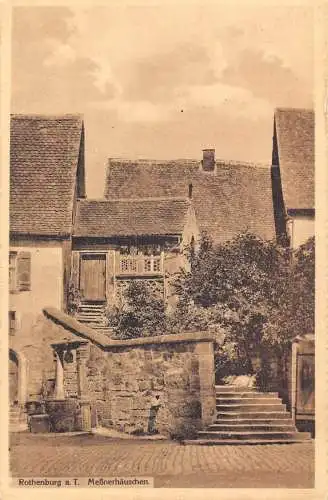 A136 Deutschland Rothenburg a T Messnerhaeuschen Häuser Vintage Postkarte