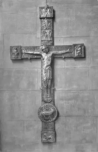 A136 Deutschland Freiburg Münster Boecklinkreuz Jesus am Kreuz RPPC Postkarte